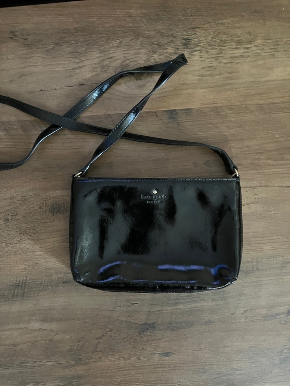 kate spade Black Patent Leather Crossbody Purse